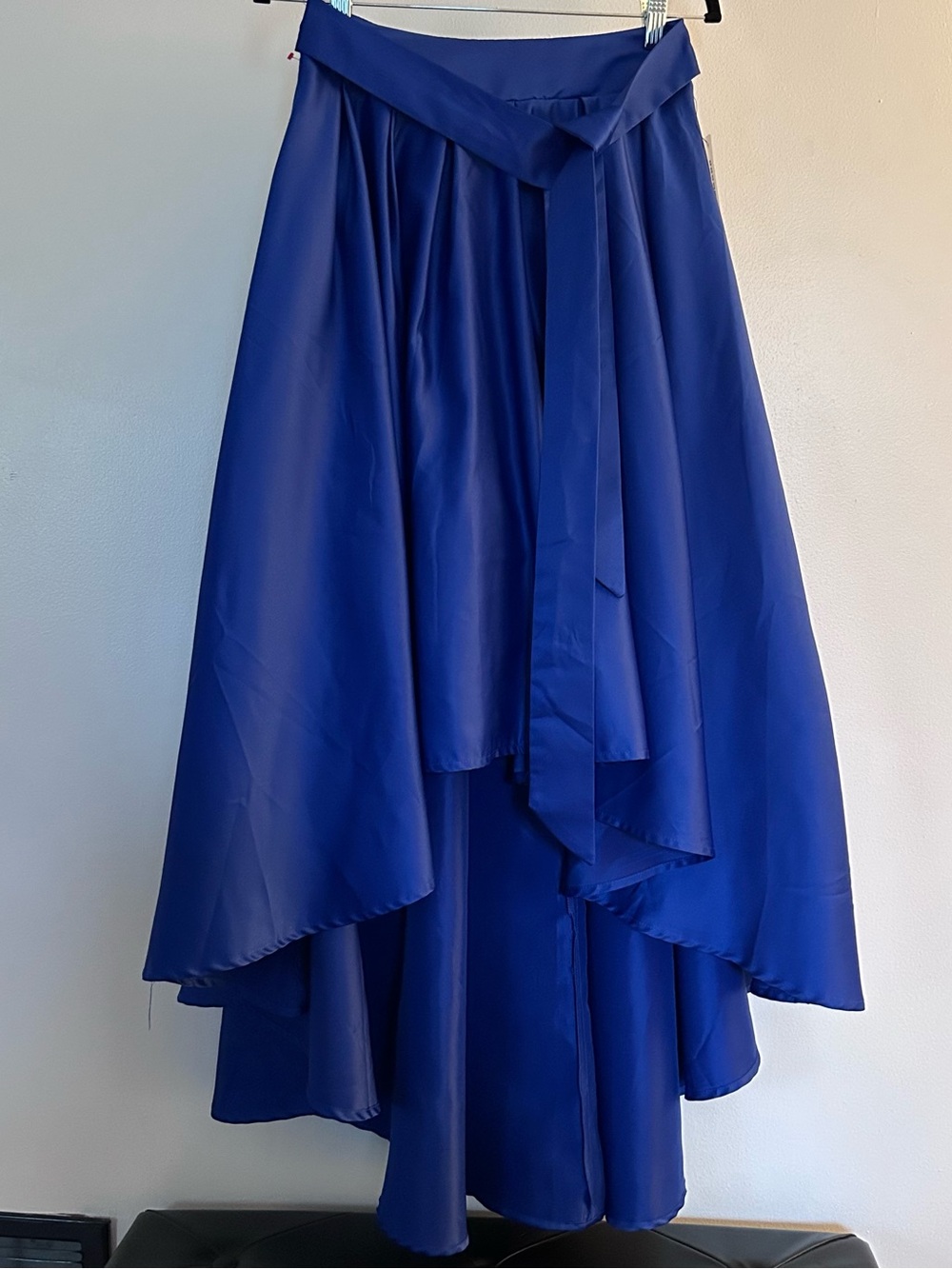 Roommates Cobalt Blue High-Low Wrap Skirt with Sash